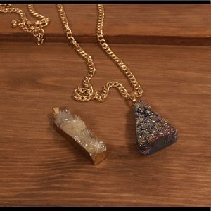 Drusy Stone Gold Chain (comes with extra stone!)